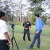 Sheena Kitchener, Dean Kelly and Peter Read at Appin Massacre Memorial 2012